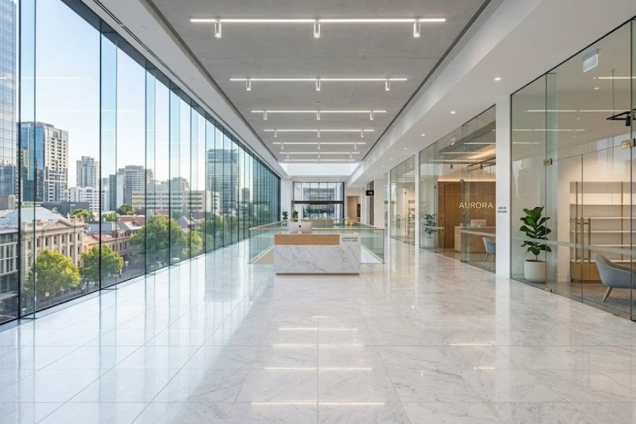Shopping centre corridor cleaned Melbourne